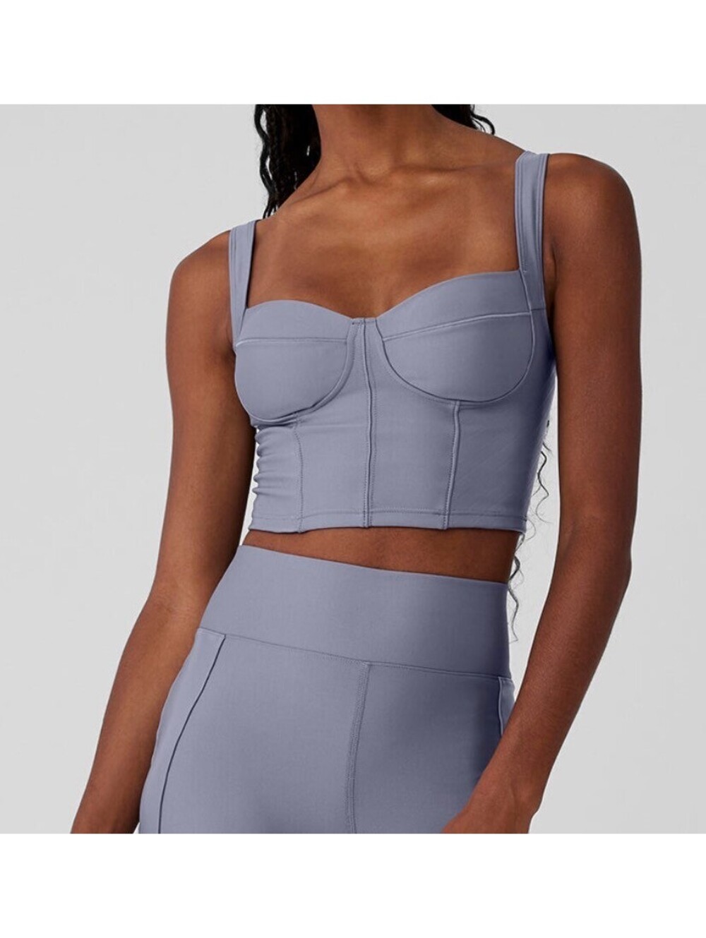 Alo Yoga Airlift Winter Warm Mob Wife Faux Leather Cropped Supermoto Tank small